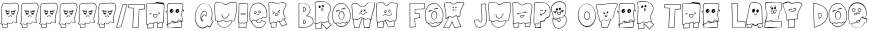 Font preview for Spooky - Letters Dressed as Ghosts! A Halloween Font