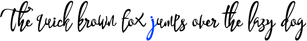 Example 5 of  Font