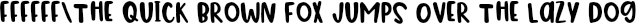 Bouncy-Regular preview for The Bouncy Font