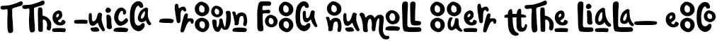 Example 2 of  Font