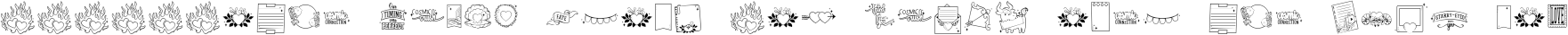 Font preview for In the Stars Journaling Dingbats