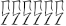 Font preview for Nosferatu, Display tattoo letters